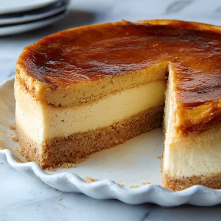 Custard Cake with Caramel and Meringue Recipe