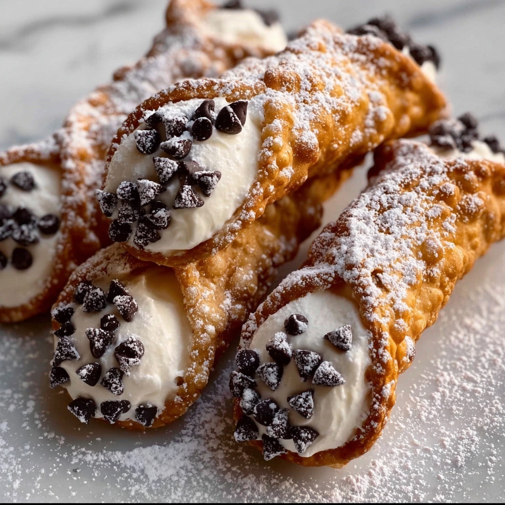 Homemade Cannoli with Ricotta Filling and Crispy Shells Recipe - Recipe Image
