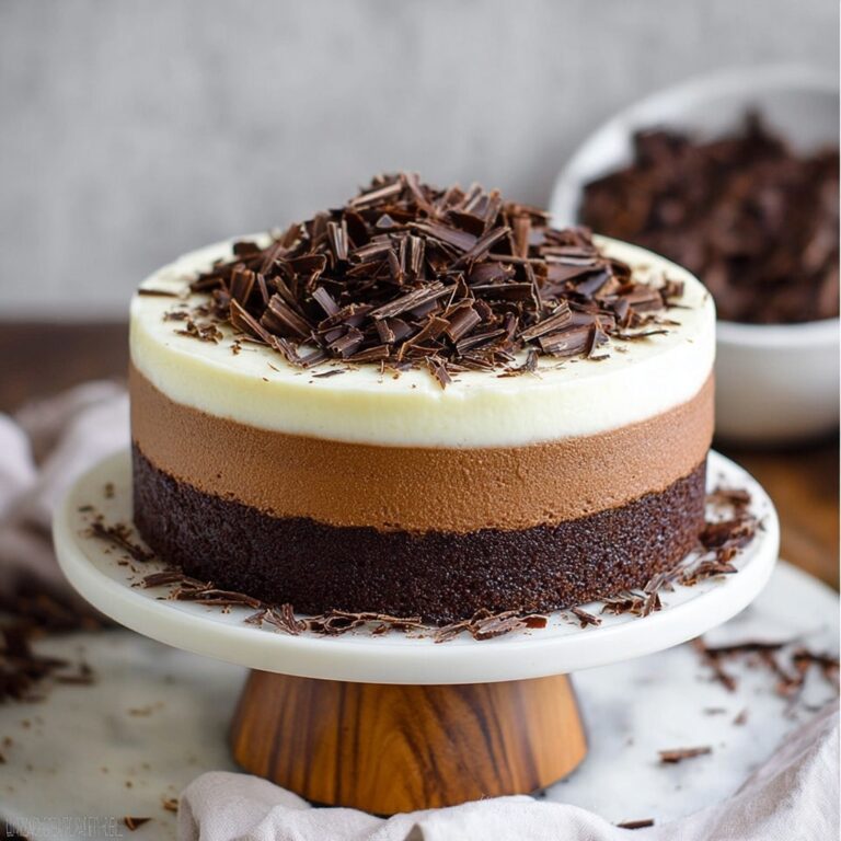 Triple Chocolate Mousse Cake Recipe