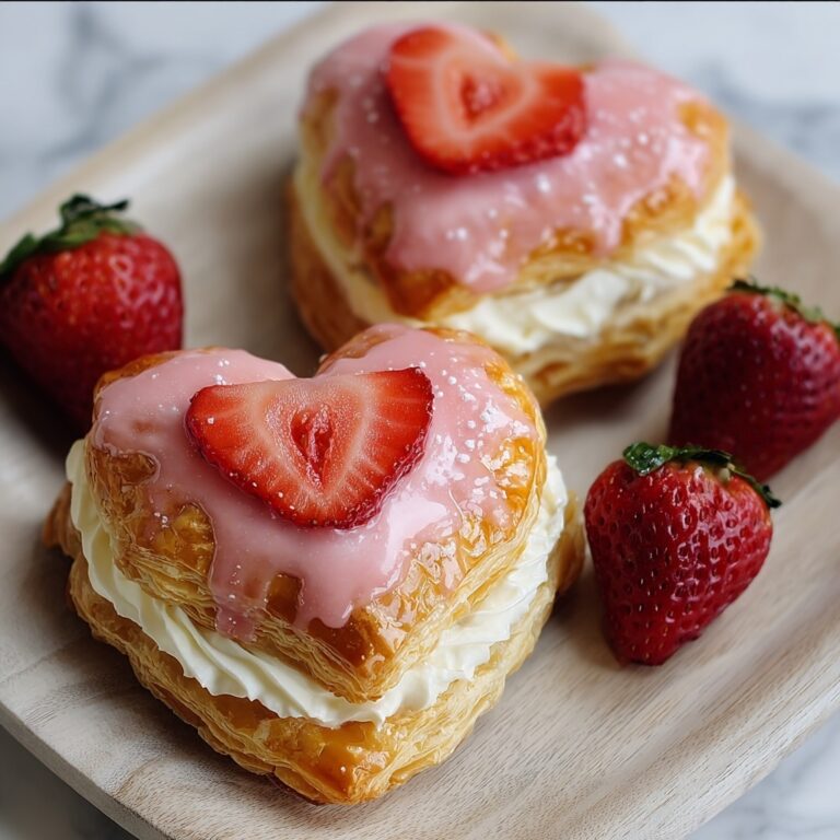 Strawberry Cream Cheese Heart Danishes Recipe