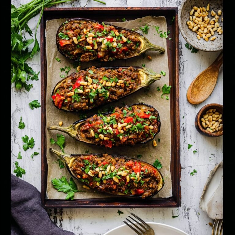 Roasted Eggplant and Spiced Lamb Bake Recipe