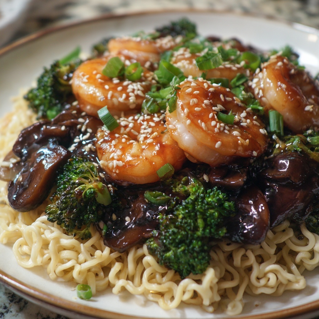 Shrimp with Broccoli in Garlic Sauce Recipe - Recipe Image