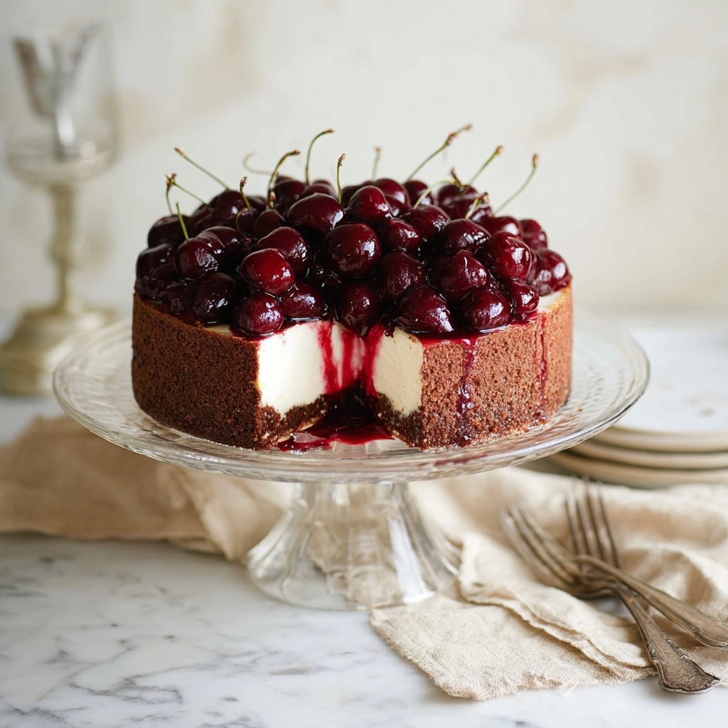 Spiked Cherry Cheesecake Recipe - Recipe Image