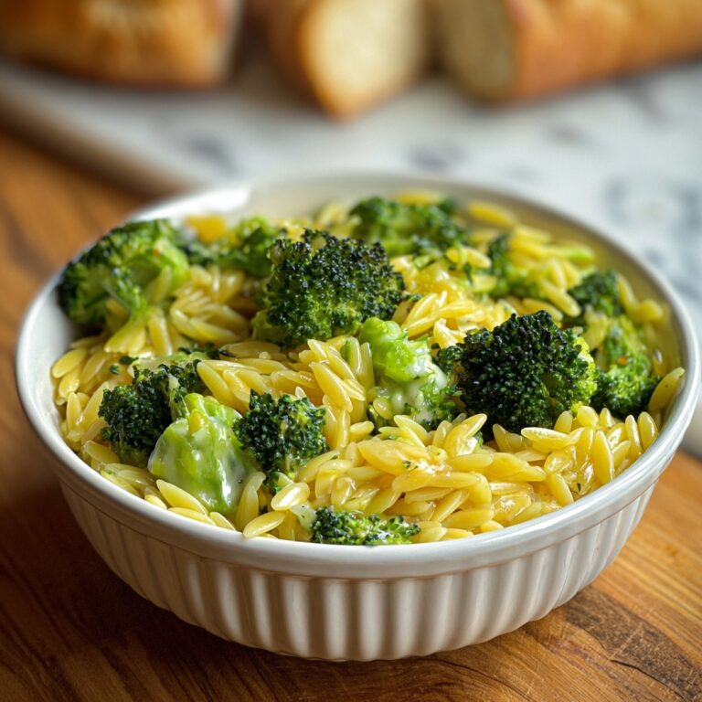 One-Pot Broccoli Cheese Orzo Recipe