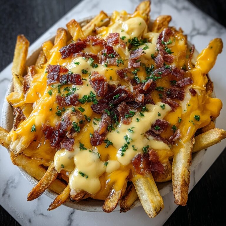 Loaded Fries with Cheddar, Bacon, and Green Onions Recipe