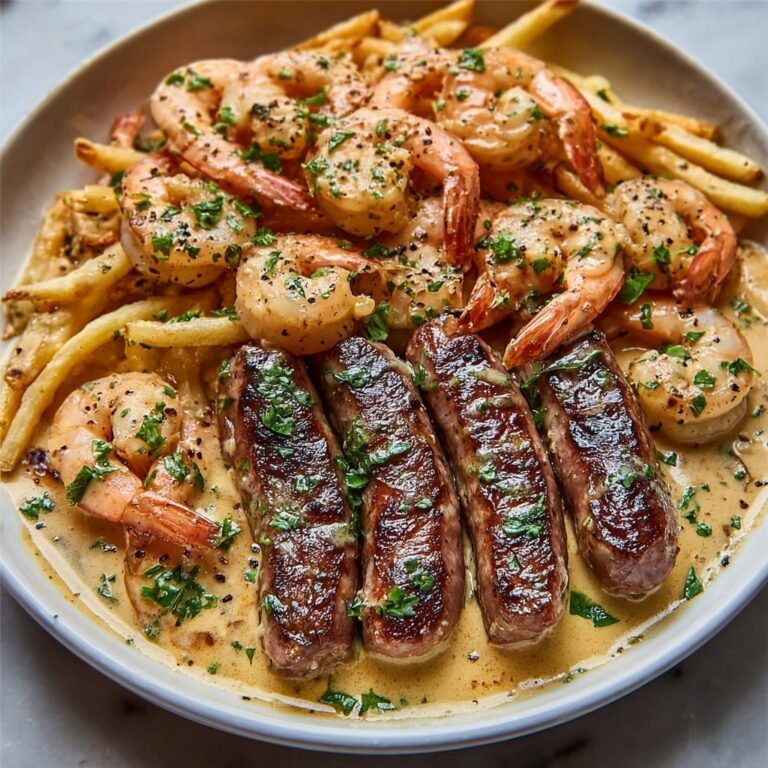 Cajun Shrimp and Steak Alfredo Pasta Recipe