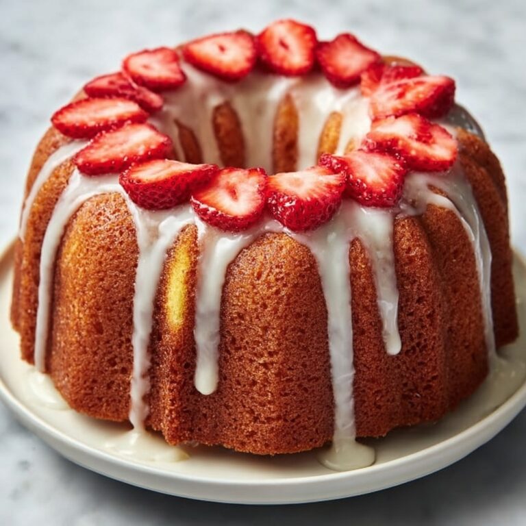 Lemon Cream Cheese Strawberry Pound Cake Recipe