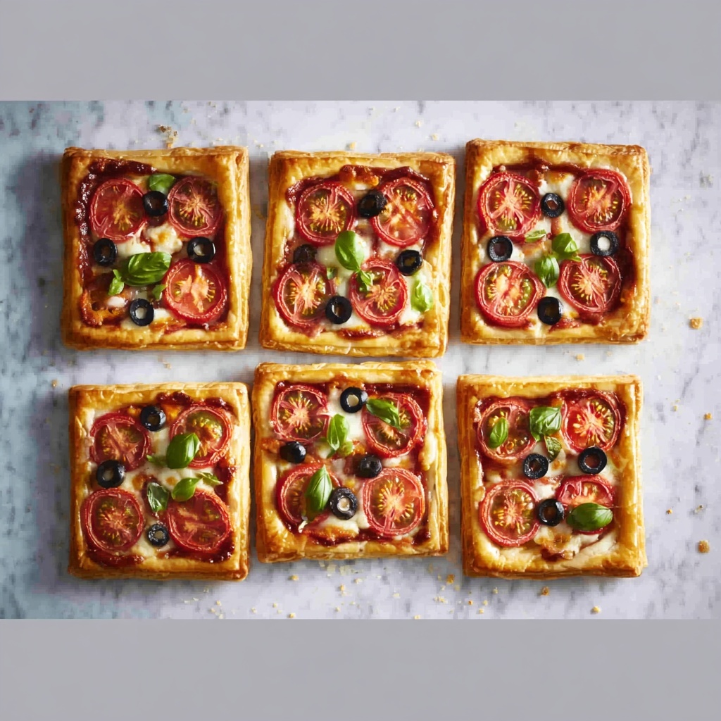 Tomato, Black Olive, and Ricotta Puff Tarts Recipe - Recipe Image