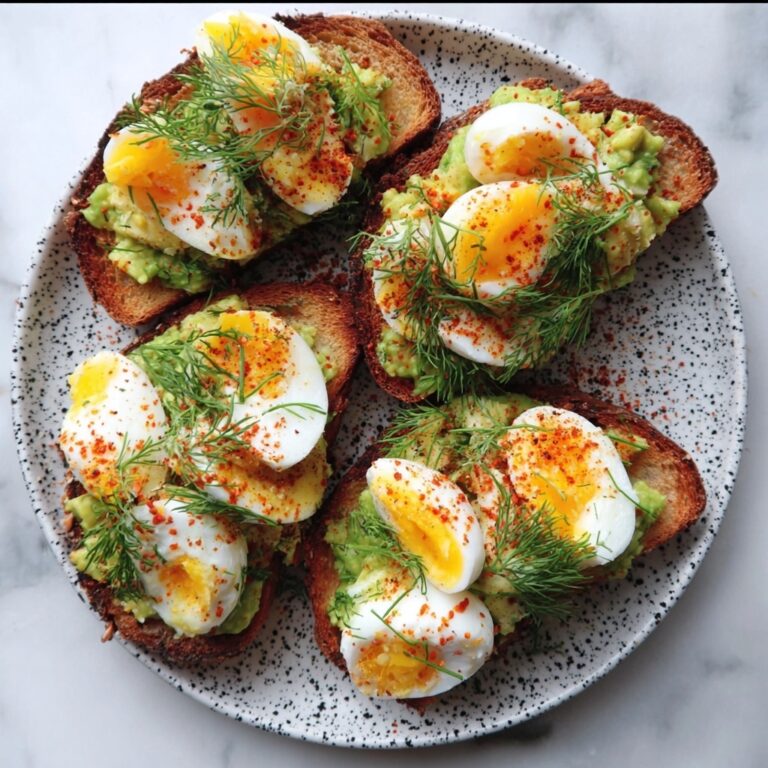 Avocado Toast with Soft-Boiled Eggs and Dill Recipe