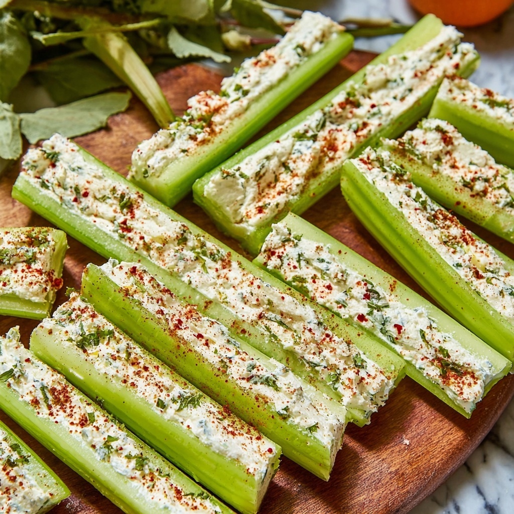 Italian Cream Cheese Stuffed Celery Recipe - Recipe Image