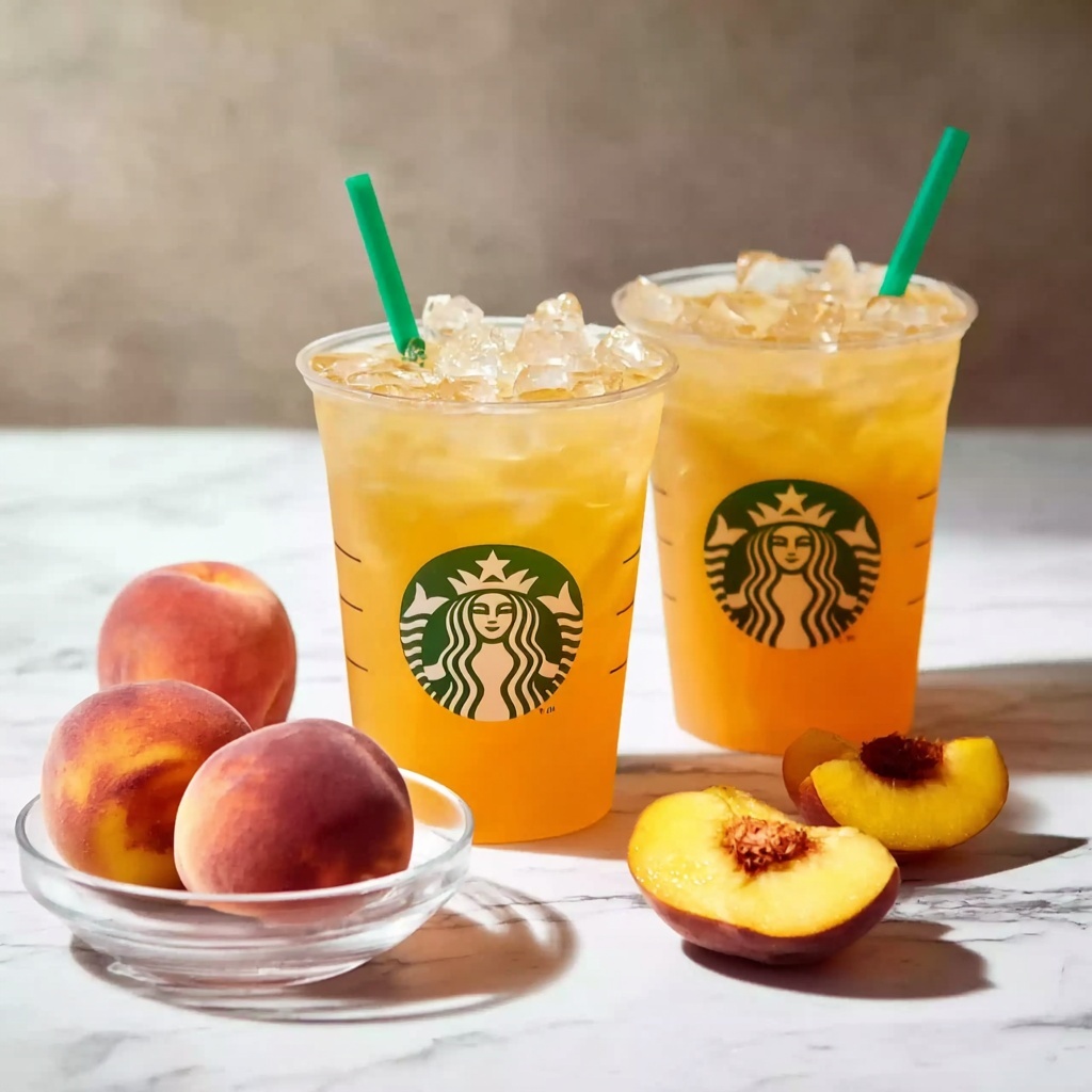 Iced Peach Green Tea Lemonade Recipe - Recipe Image