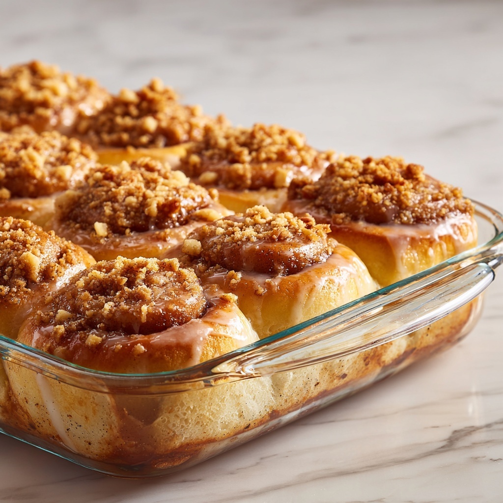 Peach Cobbler Cinnamon Rolls Recipe - Recipe Image