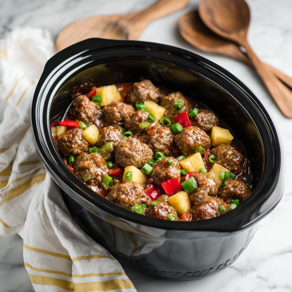 Crockpot Hawaiian Meatballs Recipe - Recipe Image