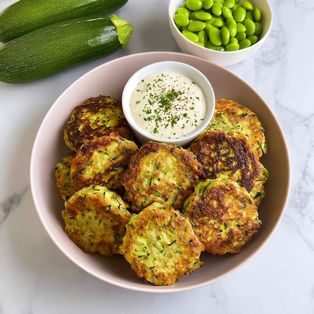 Zucchini and Edamame Fritters (High-Protein) Recipe - Recipe Image