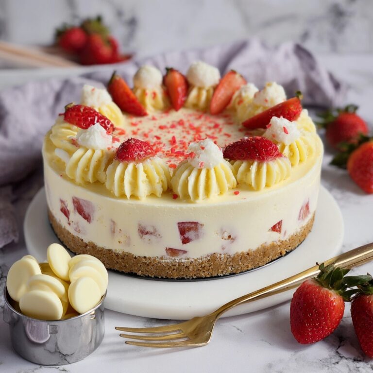 White Chocolate and Strawberry Cheesecake Recipe