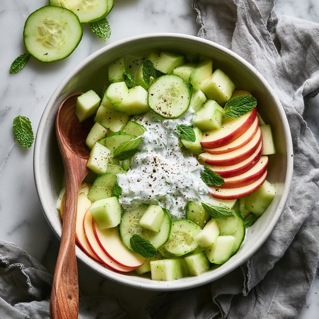 Apple Cucumber Salad with Lemon Honey Dressing Recipe - Recipe Image