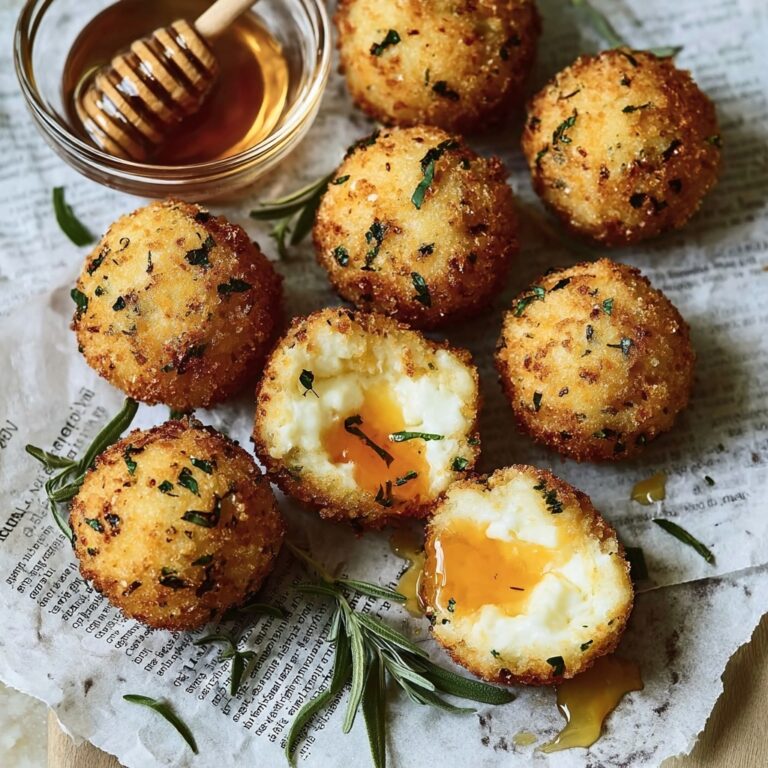 Baked Goat Cheese Balls with Hot Honey and Herbs Recipe