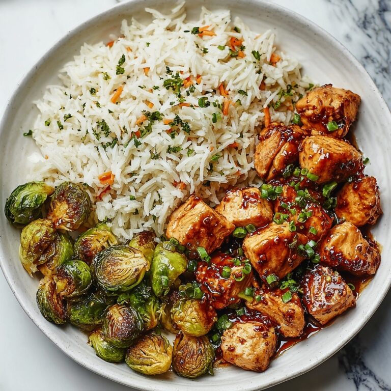 Air Fryer Sweet Chili Chicken and Brussels Sprouts Recipe