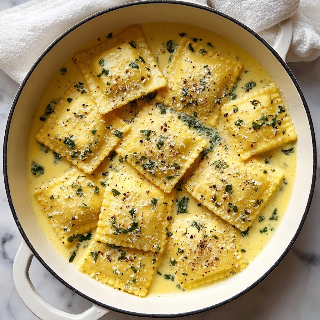 Creamy Lemon Herb Butter Ravioli Recipe - Recipe Image