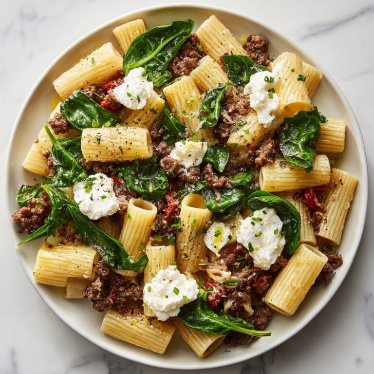 One Pot Lemony Pasta with Sausage, Broccoli Rabe, and Burrata Recipe