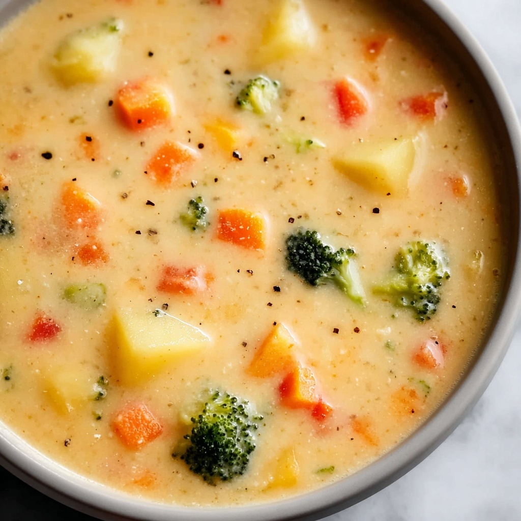 Cheesy Vegetable Soup Recipe - Recipe Image
