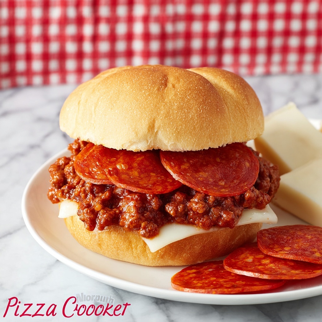 Crockpot Pizza Burgers Recipe - Recipe Image