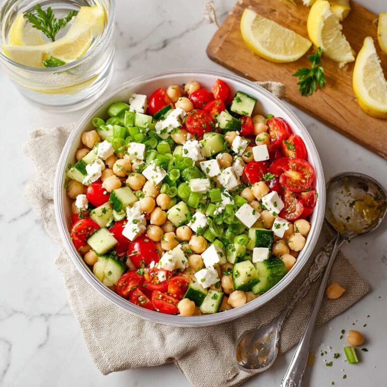 Chickpea Feta Cucumber Tomato Salad Recipe