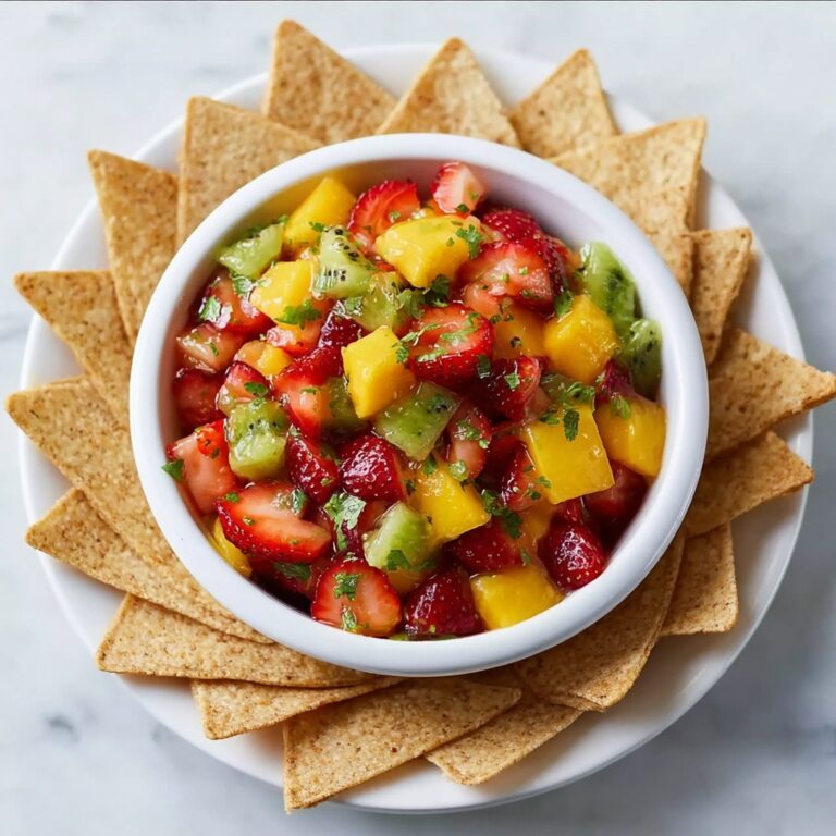 Strawberry Mango Salsa with Cinnamon-Sugar Tortilla Chips Recipe