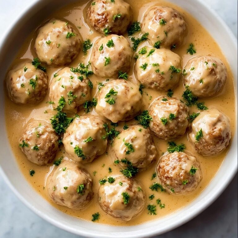 Creamy Swedish Meatballs in Rich Garlic-Parsley Sauce Recipe