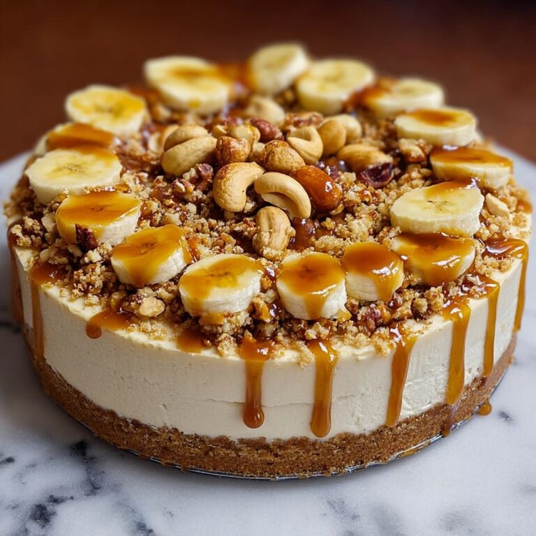 Banana Caramel Peanut Butter Cheesecake Recipe
