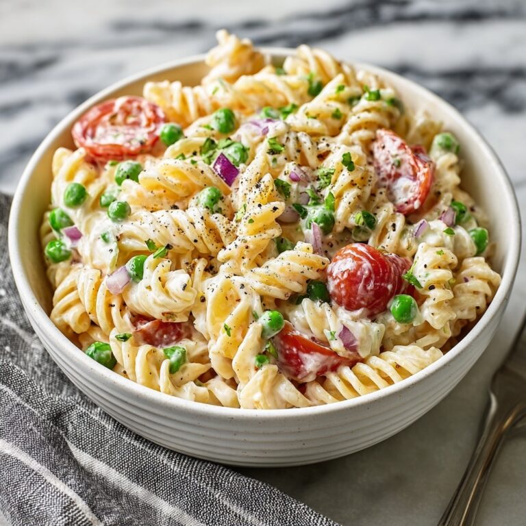 Creamy Pasta Salad with Fresh Vegetables Recipe