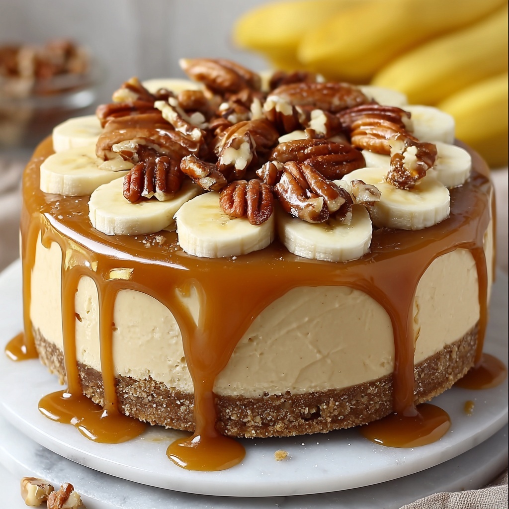 Banana Caramel Nut Cheesecake Recipe - Recipe Image