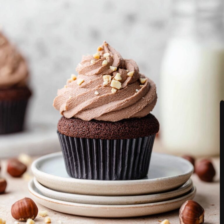 Chocolate Hazelnut Cupcakes with Nutella Buttercream Recipe