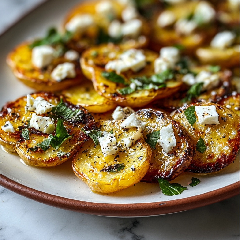 Roasted Potatoes with Baked Feta and Garlic Recipe - Recipe Image