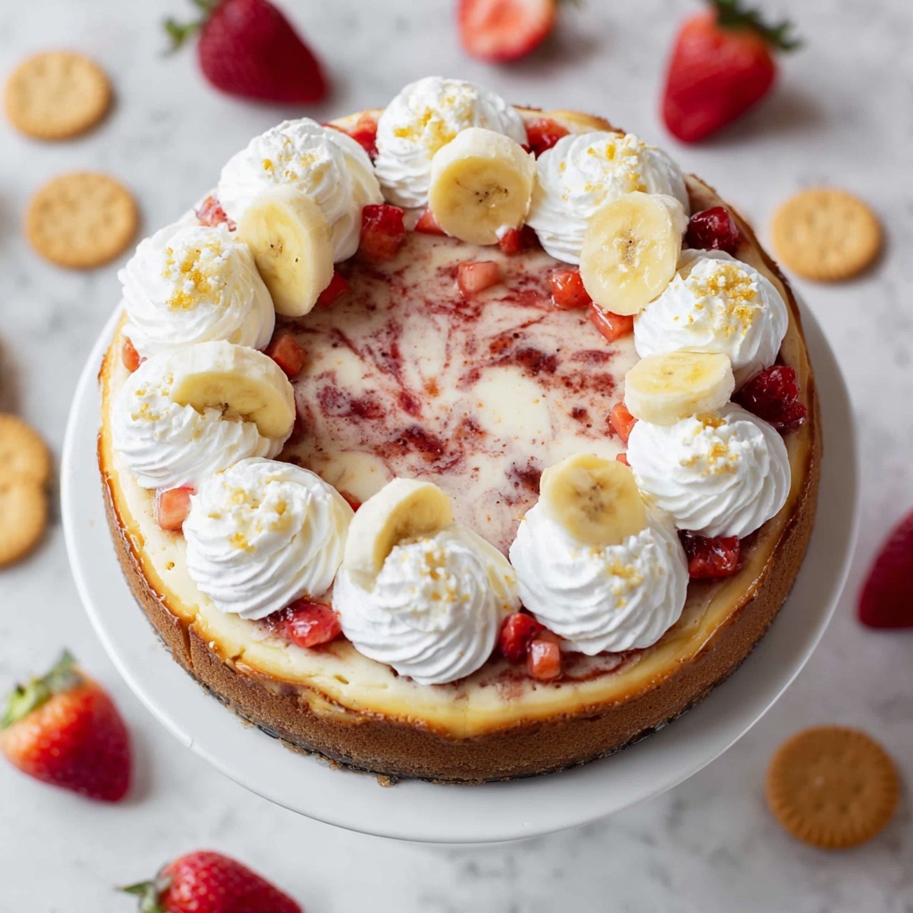 Banana Strawberry Cheesecake Recipe - Recipe Image
