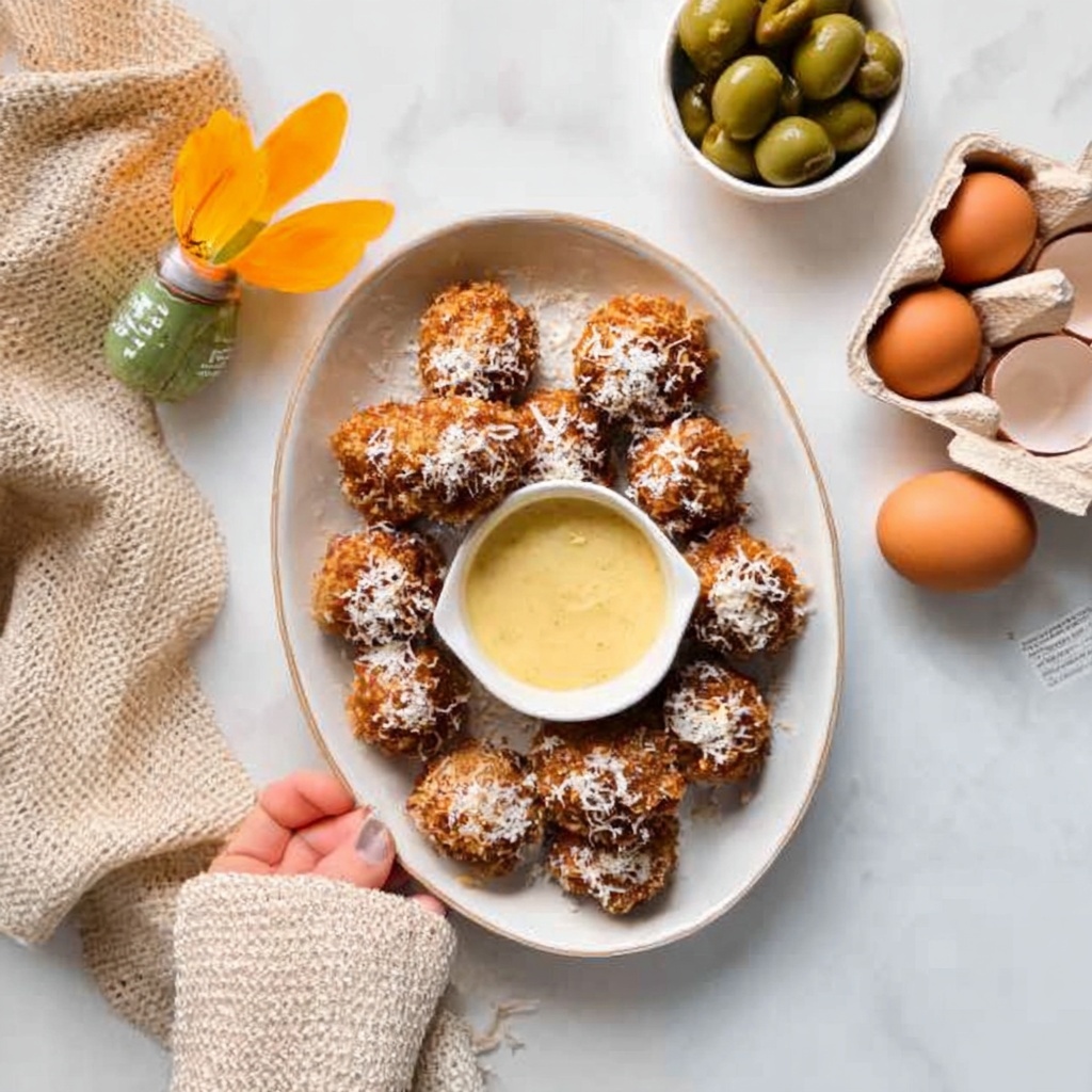 Cheese-Stuffed Fried Olives Appetizer Recipe - Recipe Image