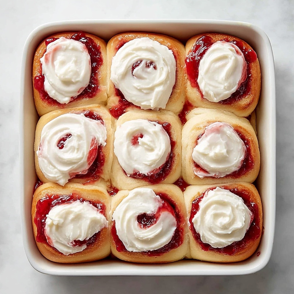 Strawberry Cheesecake Cinnamon Rolls Recipe - Recipe Image