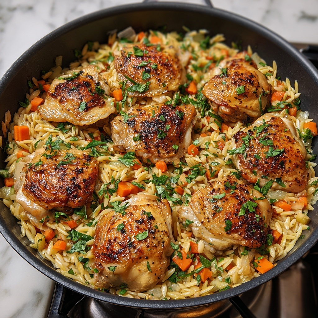 One Pot Chicken and Orzo Recipe - Recipe Image