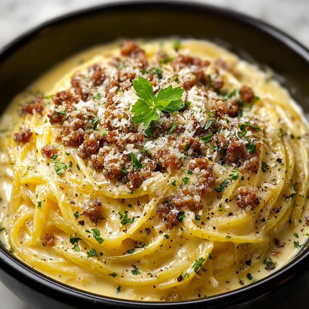 Garlic Butter Beef Linguine Recipe - Recipe Image
