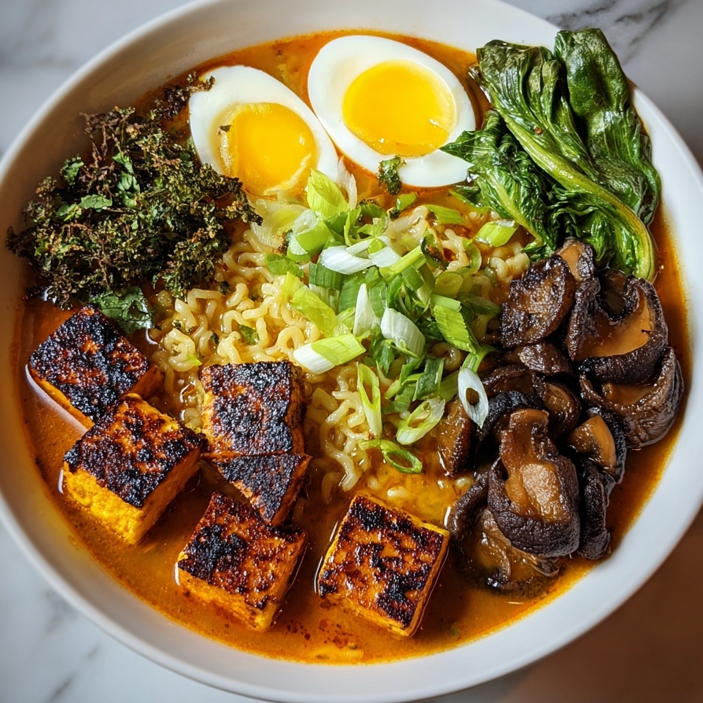 Pumpkin Miso Ramen with Crispy Sage and Tofu Recipe - Recipe Image