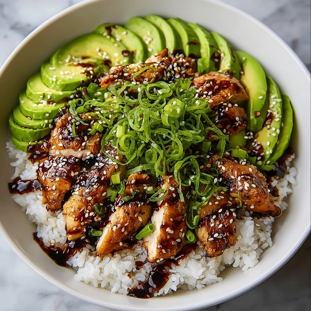 Teriyaki Chicken with Avocado Rice Recipe - Recipe Image
