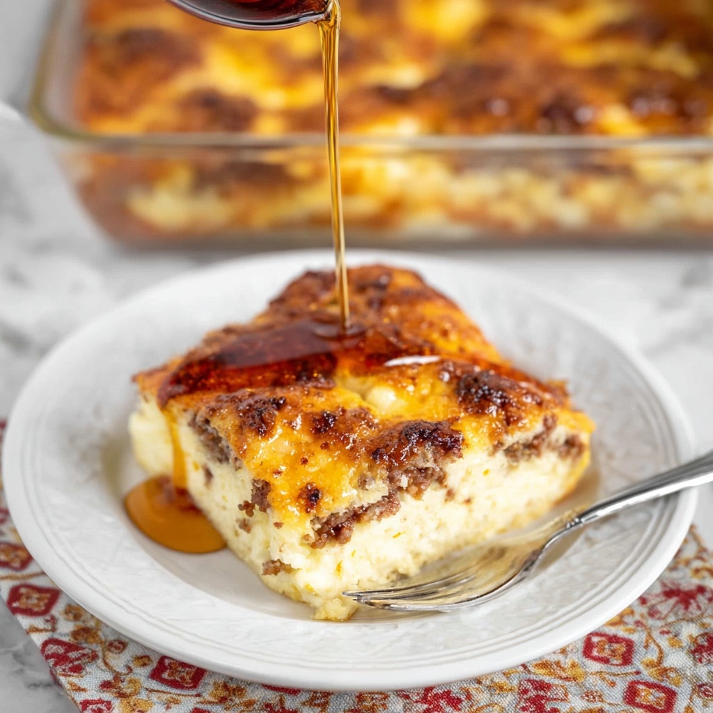 Meat Lovers Puff Pancake Breakfast Casserole Recipe - Recipe Image