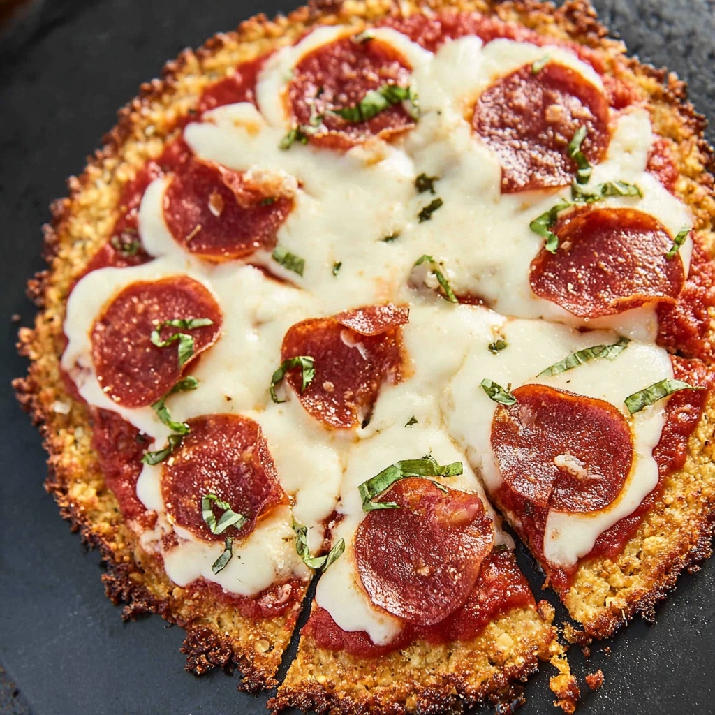 Keto Chicken Pizza Crust Recipe - Recipe Image