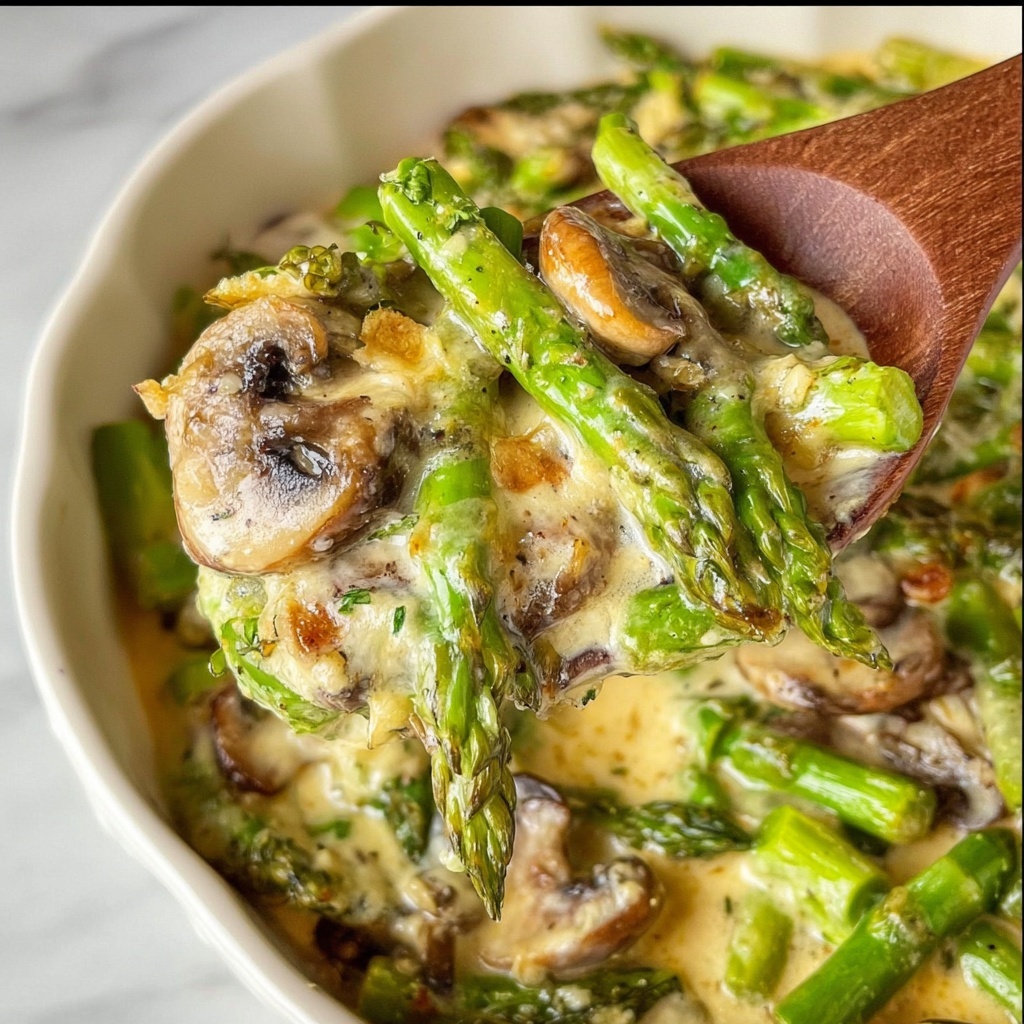 Asparagus and Mushroom Au Gratin Recipe - Recipe Image