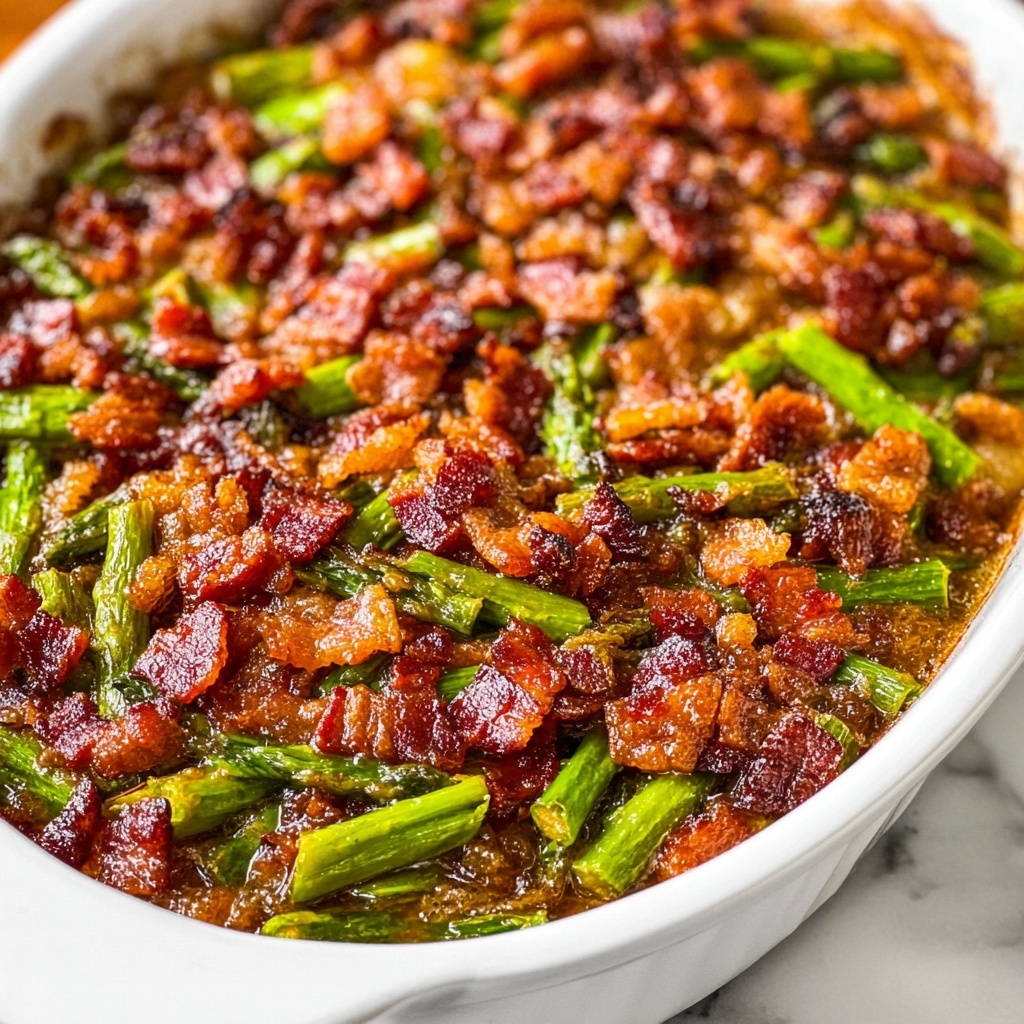 Smothered Asparagus with Bacon and Brown Sugar Recipe - Recipe Image