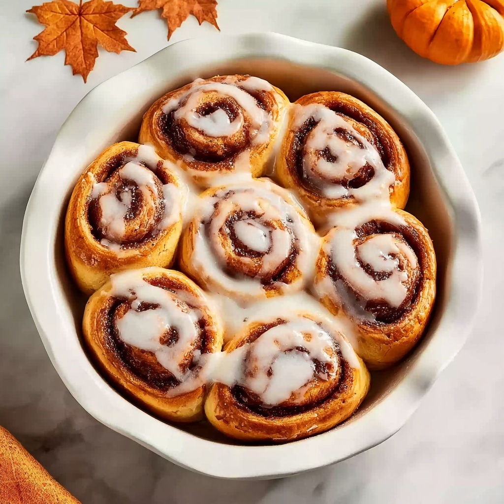 Pumpkin Cream Cheese Cinnamon Rolls Recipe - Recipe Image