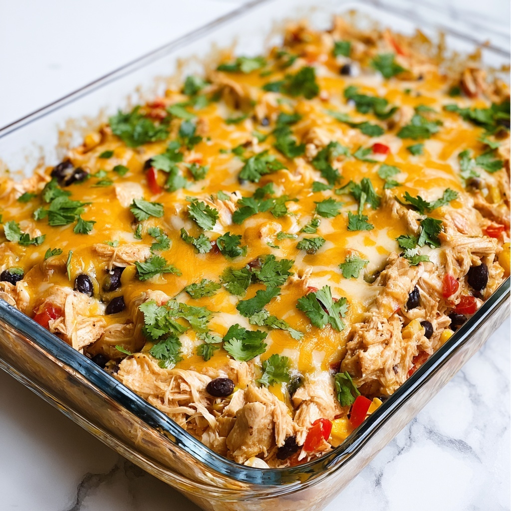 Easy Chicken Burrito Casserole Recipe - Recipe Image