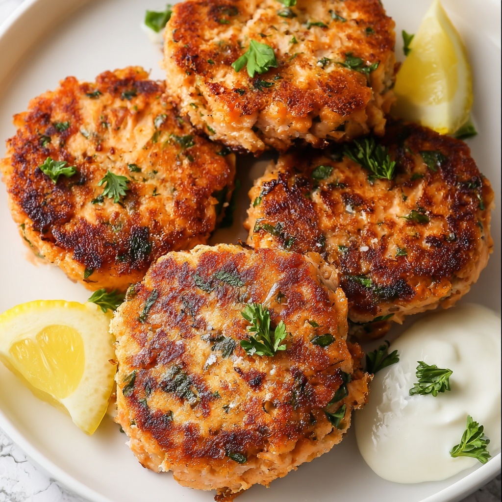 Salmon Cakes with Lemon and Parsley Recipe - Recipe Image