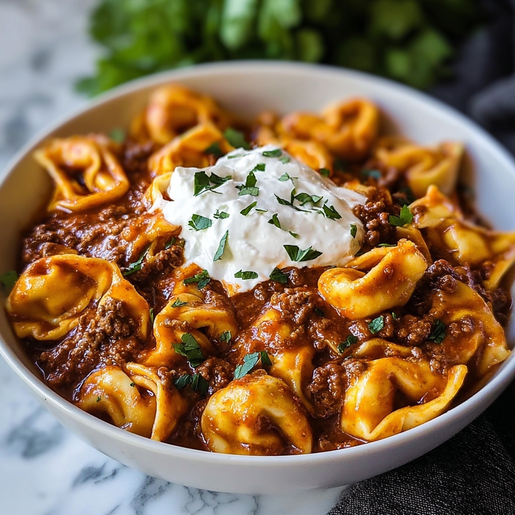 Cheesy Beef Enchiladas Tortellini: A Delicious Twist on Classic Comfort Food Recipe - Recipe Image