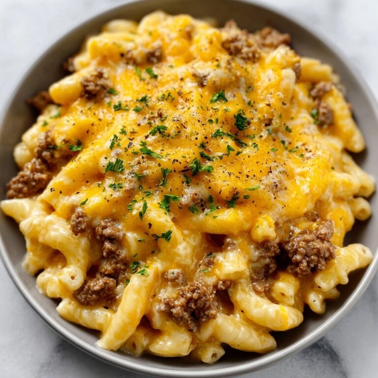 Loaded Cheeseburger Alfredo Pasta Recipe
